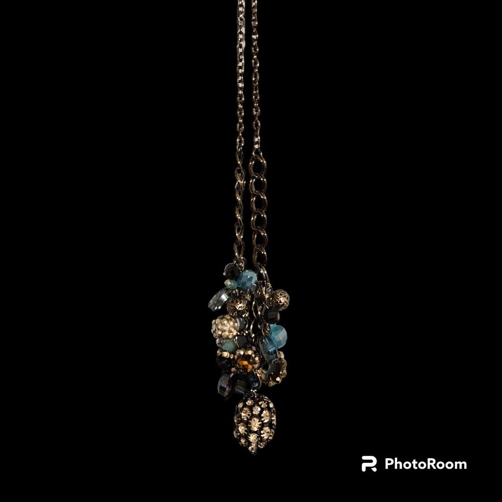 10 INCH BLACK CHAIN WITH ASSORTED BEADS